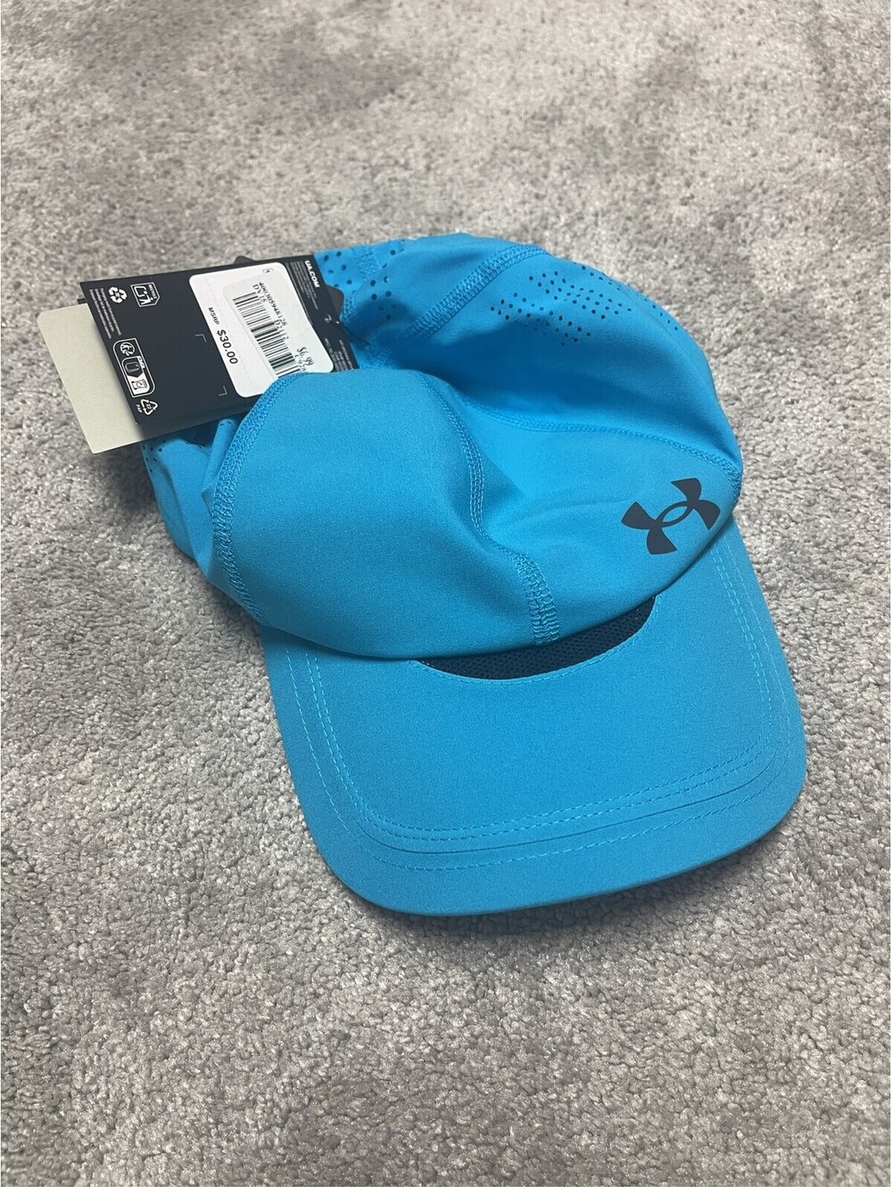 Under Armour Running Hat Cap Blue Adjustable Lightweight Athletic OSFA